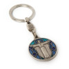 Blue Sacred Heart Stained Glass Keychain