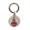 Silver Sacred Heart Red Keychain