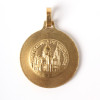 Médaille Coeur Sacré vitraux dorée 18mm