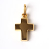 Golden Flat Cross Pendant 1,3 cm
