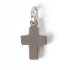 Petite Croix plate argentée 1,3 cm