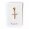 Gold-Plated Cross Pendant with Cubic Zirconia 1,9 cm