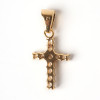 Gold-Plated Cross Pendant with Cubic Zirconia 1,9 cm
