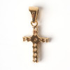 Pendentif Croix plaqué or- zirconium 1,9 cm