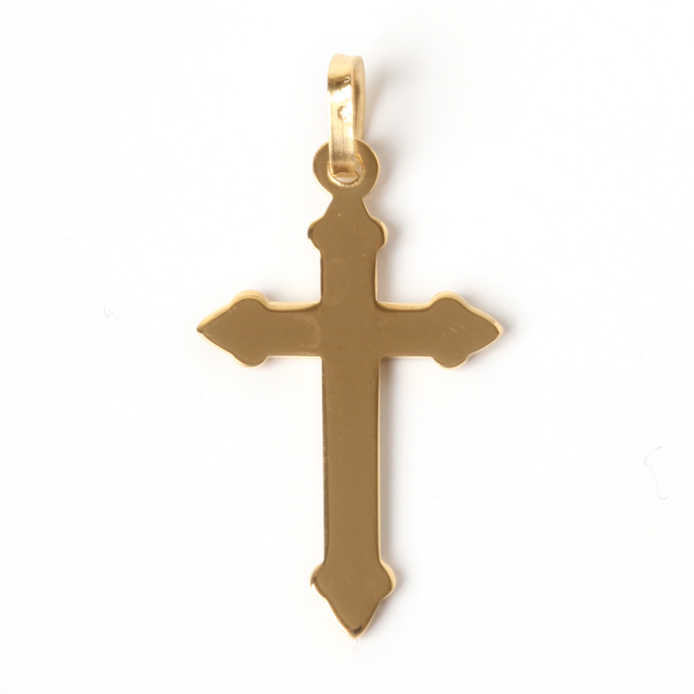 Golden Fleur-de-Lis Cross 2.3 cm