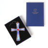 Blue Bronze Cross 10 cm