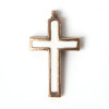Petite croix en bronze blanche 3,5 cm