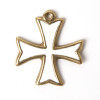 Croix en bronze émaillée blanche 2,5 cm