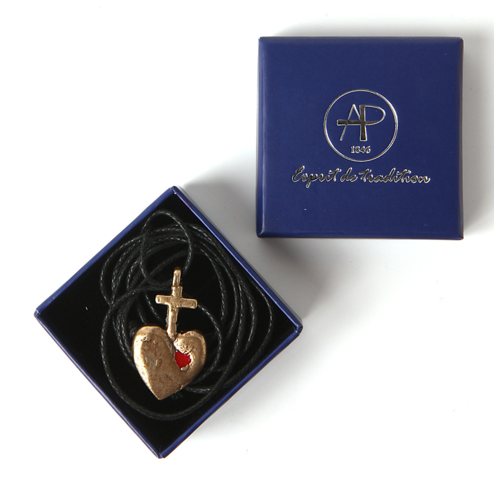 Porte-clés Cœur Sacré De Jésus – Bijou Chrétien En Métal Et Verre, 25 Mm, Cadeau Religieux