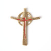 A 4 cm red pendant of Christ on the cross