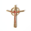 A 4 cm red pendant of Christ on the cross