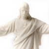 Statue of the Sacred Heart of Jesus in alabaster, 17 cm