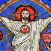 Sacred Heart Stained Glass Mosaic 16 cm