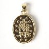 Gold Mother-of-Pearl Miraculous Virgin Pendant