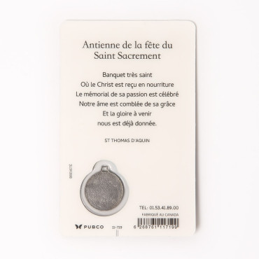 Sacred Heart Christ Prayer Card in French