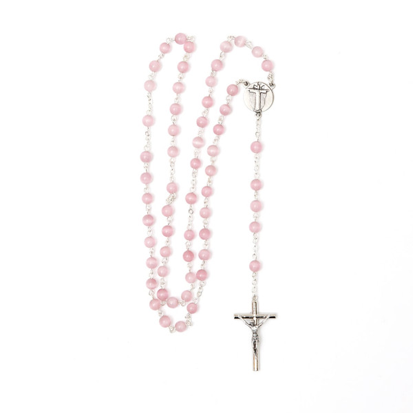 Rose silver cat's eye rosary Sacré-Coeur de Montmartre