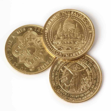 Pack of 3 Sacré Coeur souvenir medals