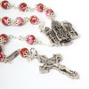 Silver Rosary with Pink Beads from the Basilica