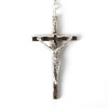Silver rosary with 5mm blue beads