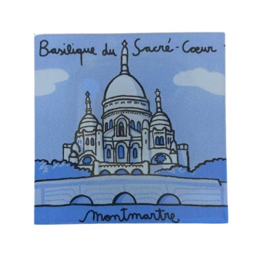 Magnet en verre basilique Montmartre