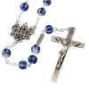 Rosary with basilica and painted blue glass bead