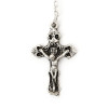 Chapelet Christ perles de verre noire