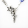 Bracelet christ perle de verre peinte bleu