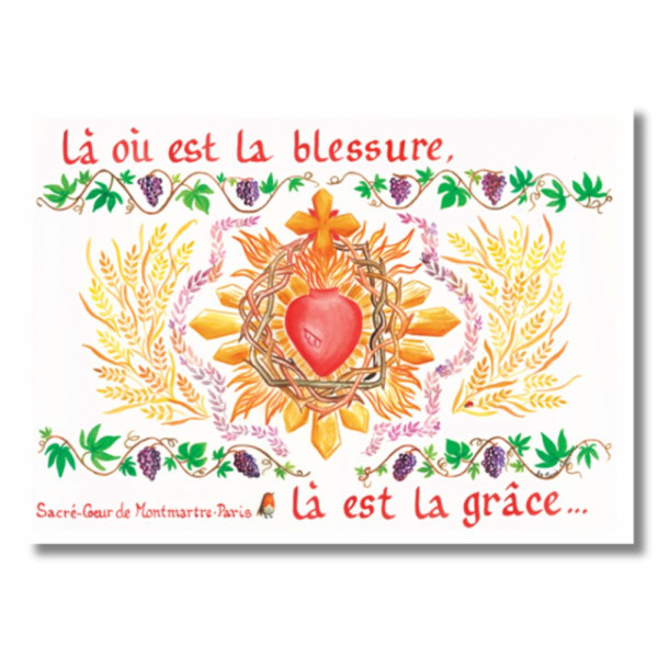 Carte Sacré-Coeur Blessure-grâce Sacré-Coeur de Montmartre