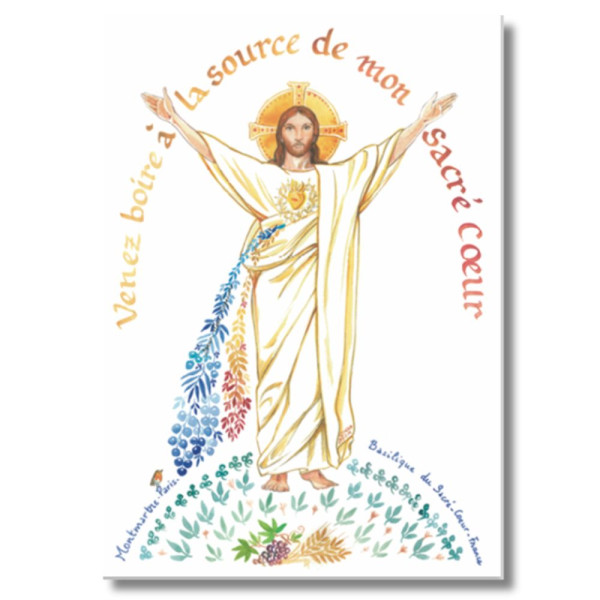 Sacred Heart Jesus Mosaic Card