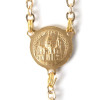 Sacred Heart rosary golden transparent glass clear glass beads crucifix