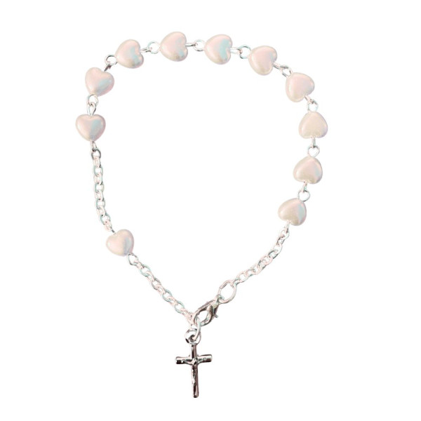 Pink heart rosary bracelet Sacré-Coeur de Montmartre