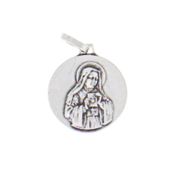 Médaille Sacré Cœur argentée Sainte Marguerite-Marie Sacré-Cœur de Montmartre