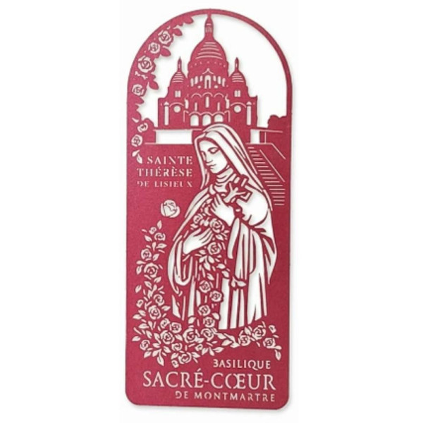 Marque page Ste Thérèse rose